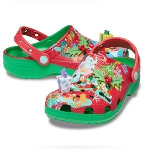 CROCS holiday Xmas Christmas Mickey and friends Disney clogs mules sandals new